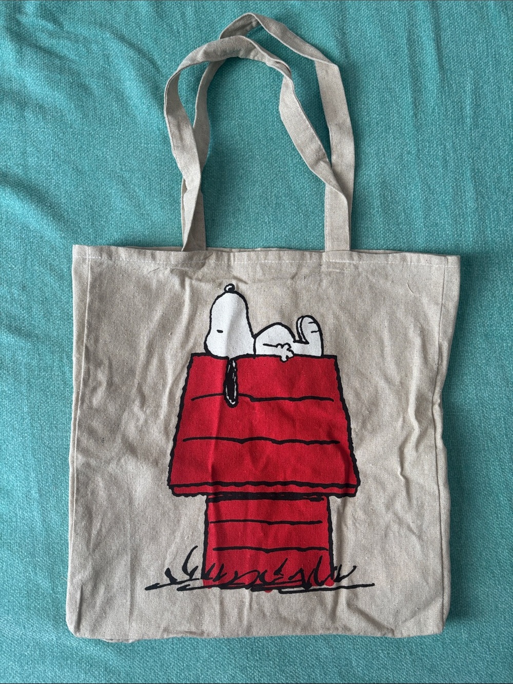 Cotton On Snoopy on His Doghouse Tote Bag